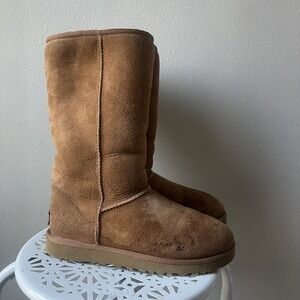 UGG Australia Brown Classic 13" Shaft‎ Heights Flat Pull On Winter Boots 7